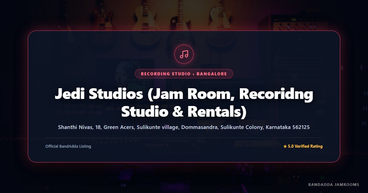 Jedi Studios (Jam Room, Recoridng Studio & Rentals)